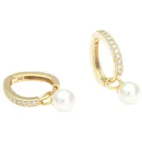LILY AND ROSE Petite Kennedy hoops örhängen ivory pearl
