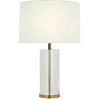 Visual Comfort Lineham 16" portabel bordslampa crystal/antik mässing