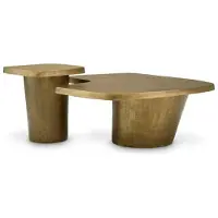 Eichholtz Pierro soffbrod vintage mässing 2-set