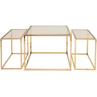 Ruth & Joanna Three set table - satsbord mässing
