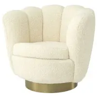 Eichholtz Mirage swivel fåtölj faux shearling