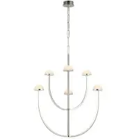 Visual Comfort Pedra takkrona dubbel nickel L