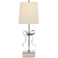 Visual Comfort Ellery Gros-Grain Bow bordslampa nickel