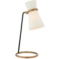 Visual Comfort Clarkson bordslampa antik mässing/svart