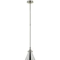 Visual Comfort Parkington 9" takpendel nickel/klarglas