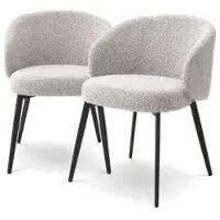 Eichholtz Lloyd karmstol bouclé grey 2-pack