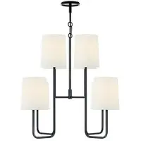 Visual Comfort Go Lightly takkrona Charcoal/linne M