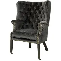 Artwood Churchtown fåtölj velvet dark grey