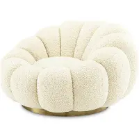 Eichholtz Mello snurrfåtölj faux shearling