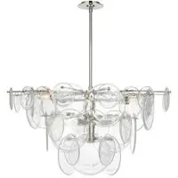 Visual Comfort Loire takkrona nickel/klarglas L