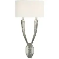 Visual Comfort Ruhlmann vägglampa dubbel nickel