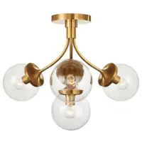 Visual Comfort Prescott plafond mässing/klarglas
