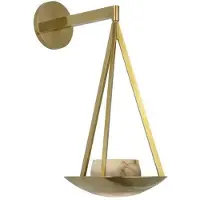 Visual Comfort Divina 19" vägglampa mässing