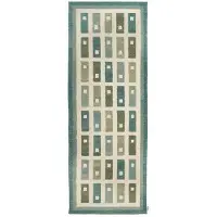 Classic collection Fyrbo gångmatta teal