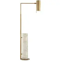 Visual Comfort Alma golvlampa antik mässing/vit