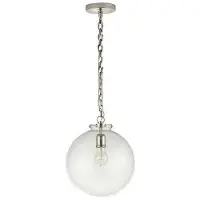 Visual Comfort Katie Globe takpendel nickel/klarglas
