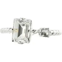 Caroline Svedbom Diora ring rhodium crystal