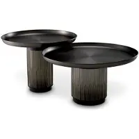 Eichholtz Zachary soffbord gunmetal 2-set
