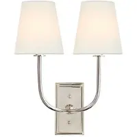 Visual Comfort Hulton vägglampa dubbel nickel