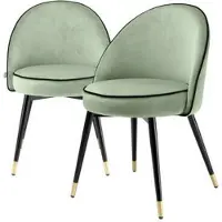Eichholtz Cooper matstol savona pistache green 2-set