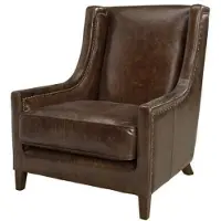 Artwood AW44 skinnfåtölj vintage cigar