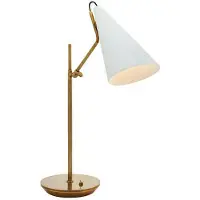 Visual Comfort Clemente bordslampa antik mässing/vit