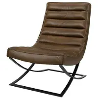 Artwood Brooks skinnfåtölj chocolate brown