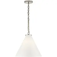 Visual Comfort Katie Conical takpendel nickel/vit