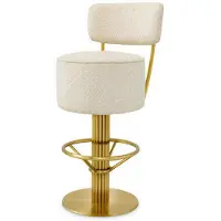 Eichholtz Carleton barstol med rygg camari cream