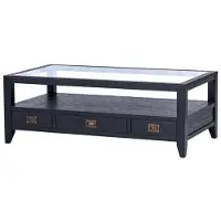 Newport Martino soffbord glasskiva iconic black
