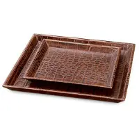 Eichholtz Scaleo skrivbordsbricka brun 2-set