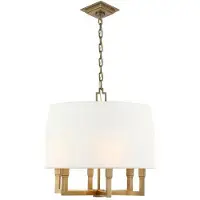 Visual Comfort Square Tube taklampa antik mässing