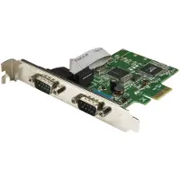 StarTech.com Carte PCI Express à 2 ports série DB9 RS232 - Adaptateur PCIe série avec UART 16C1050 à deux voies - PCI Express x1
