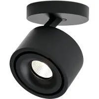Orion Specter LED takspotlight, svart, Ø 8,4 cm, aluminium Specter, dimbar, Svart, Vardagsrum / matsal, Aluminium / grå / zink, Modern, LED-taklampa