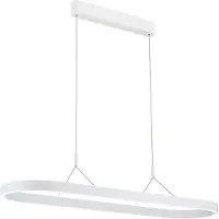 Orion Pendellampa Carrara, dimbar, Vitt / opal, Vardagsrum / matsal, Aluminium / grå / zink, Modern