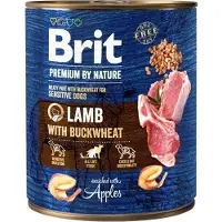 Brit Premium by Nature 6x800 g lamm- och bovetefoder - naturlig hundmat