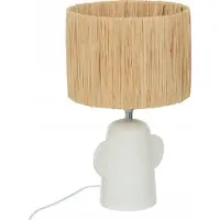 Atmosphera keramisk bordslampa med lampskärm RAIA, 42 cm