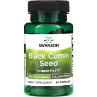 Swanson Health , Svart Kumminfrö, Fullspektrum, 400 mg, 60 Capslar
