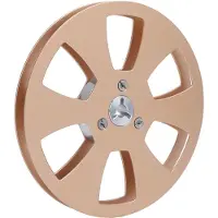 DIYelecs 14,5 tum Tom bandrulle Ljudinspelning 6 Hål Aluminiumlegering för ReVox Öppningsmaskin Delar Blå gyllene