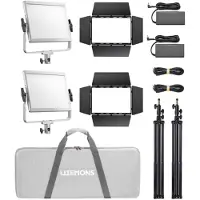 Godox Belysningssats Litemons LP400R RGB LED ljuspanel 2-ljussats 1800K–10000K Bluetooth svart