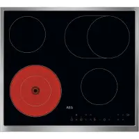 AEG TN64RA06XB, Svart, Inbyggnad, 60 cm, Keramik, Keramik, 4 zon(er)
