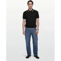 Armani Exchange för män. XM001977AF20139UC001 Stickad polotröja svart (XL), Casual, Bomull, Kort ärm