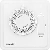 Suevia SU280439 Infällt kopplingsur analog Veckoprogram 1200 W IP20 PÅ/AUTO/AV-program