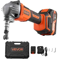Vevor Sladdlös metallnibbler, med 20 V 4000 mAh batteri, 2200 RPM effektiv borstlös motor, elektrisk nibbler metallskärare med plastväska för skärning av stålplåt och aluminiumplåt