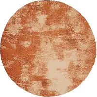 Studio Clarice Rund abstrakt matta | Candice terrakotta hos Volero | Ø 230cm | Bomull | Blandat | Rund | Låg lugg