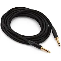 Gear4Music 635 mm TS Jack - 635 mm TS Jack Flätad Pro-kabel 9 m
