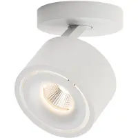 Orion Specter LED takspotlight, vit, Ø 8,4 cm, aluminium Specter, dimbar, Vitt / opal, Vardagsrum / matsal, Aluminium / grå / zink, Modern, LED-taklampa