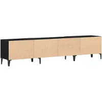 vidaXL TV-skåp Svart Ek 180 x 31,5 x 40 cm Konstruerat trä