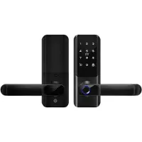 INF Smart Dörrlås med Handtag: Fingeravtryck, Lösenord, Nyckel & Fjärrupplåsning