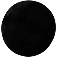 NATURL. Rund matta | Cozy svart hos Volero | Ø 80 cm | Polyester | Enfärgad | Rund | Låg lugg